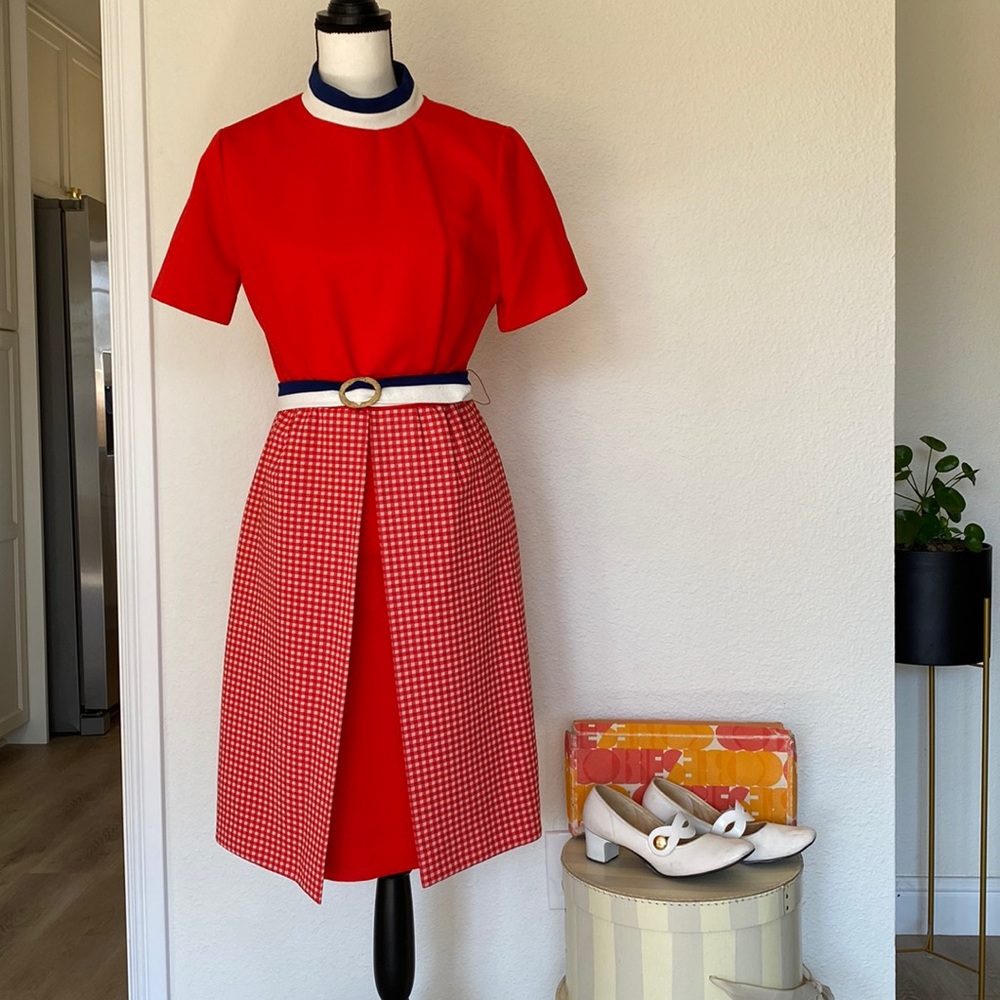 Vintage Lois Young Dallas 60s Dress with Shoes